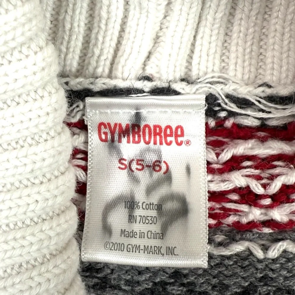 GYMBOREE Girls Fair Isle Knit Cardigan‎ Shawl Collar Holiday Winter S 5/6